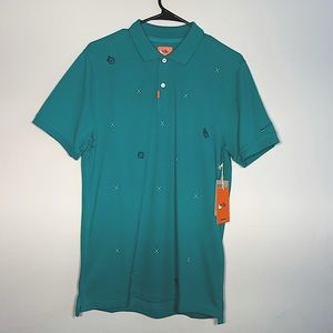 Nike Dri-Fit Charms Pique Golf Polo Mens Sz S CI9771-370 Green Embroidered